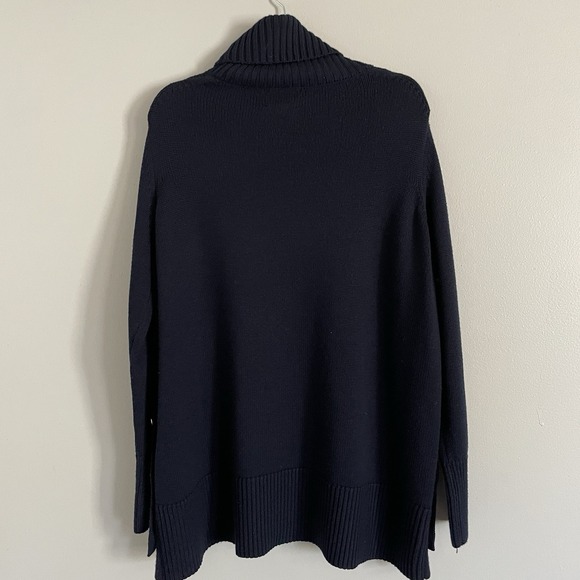 Tuckernuck - XL Sophia Turtleneck Sweater 100% Wool Navy Blue Gold Old Money - Picture 11 of 11